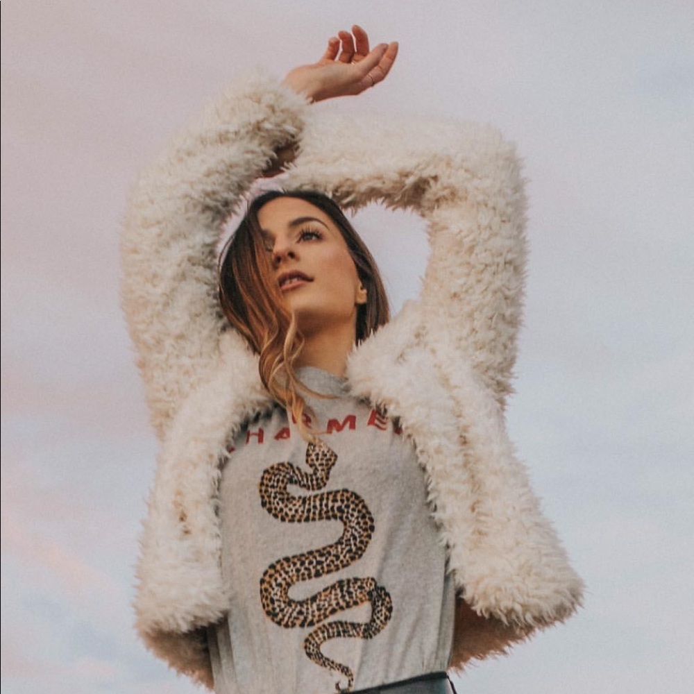 Billabong White Fuzzy Jacket